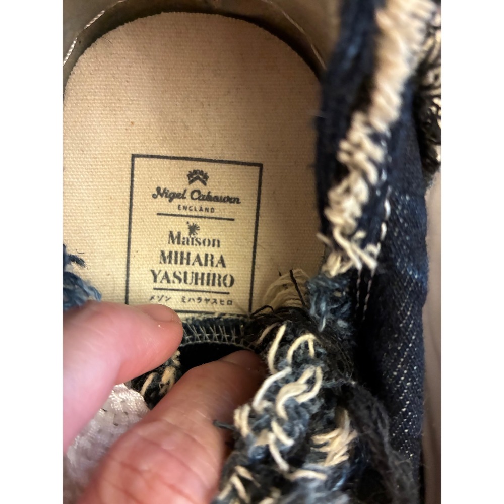 Maison Mihara Yashuhiro x Nigel Cabourn Denim Sneakers Men's Size 43 Streetwear - Picture 4 of 8